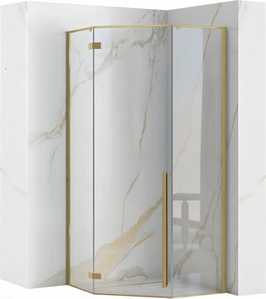 Cabina doccia DIAMOND 90x90 BRUSH GOLD
