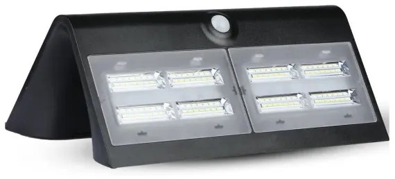 Lampada da parete solare a LED con sensore LED/7W/3,7V 4000K IP65 nero