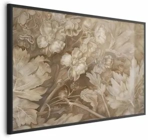 Poster - Ornamental Floral Carvings Cornice nera 60x40