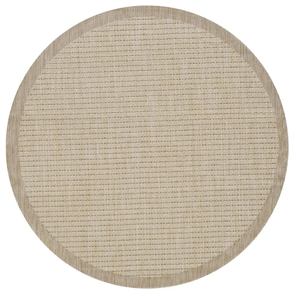 Tappeto da interno/esterno rotondo beige ø 200 cm Giza 1410 – Ayyildiz Carpets