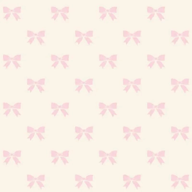 Carta da parati Fiocchi rosa e bianco, 53 cm x 10.05 m
