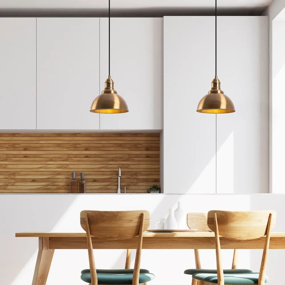 Lampada a sospensione color bronzo con paralume in metallo ø 21 cm Varzan - Opviq lights