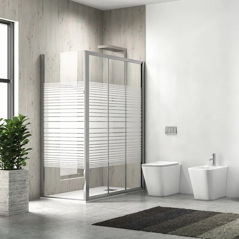 Box doccia 80x100 altezza 180 cm apertura scorrimento KP3000S - KAMALU