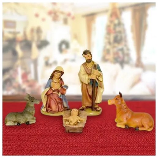 Trade Shop - Set Nativita' Per Presepe Napoletano Natale Statuine Presepi In Plastica 5cm