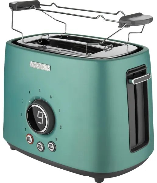 Sencor - Tostapane a due fessure con griglia riscaldante 1000W/230V verde menta