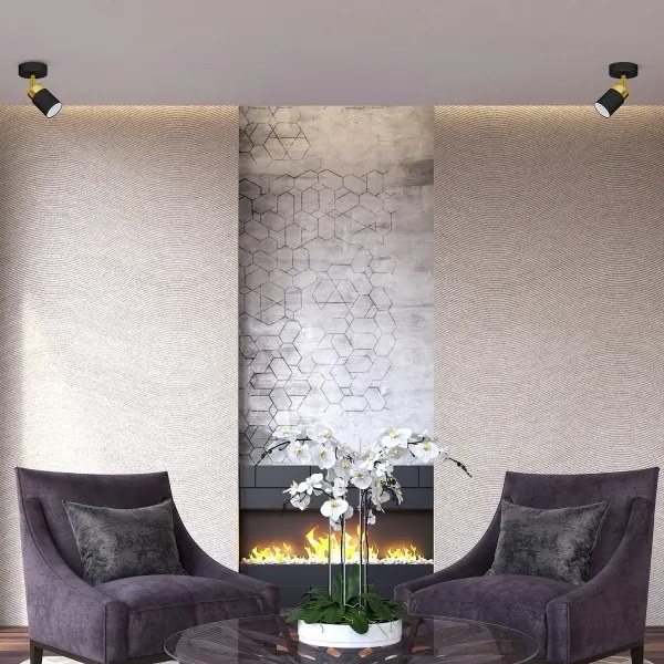 Faretto JOKER 1xGU10/25W/230V nero/oro