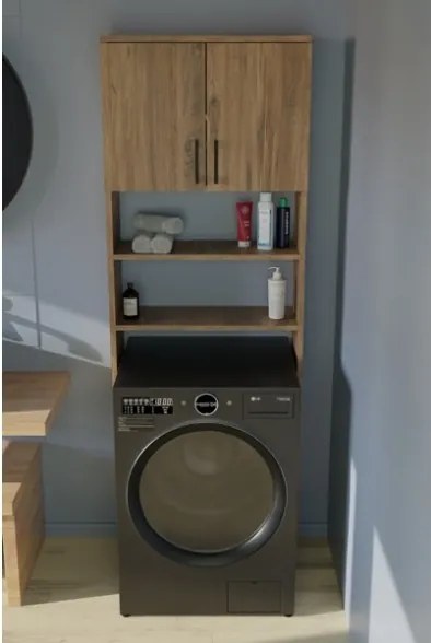 Mobile Coprilavatrice A Colonna 2 Ante 2 Vani 65x27x185 Window Rovere