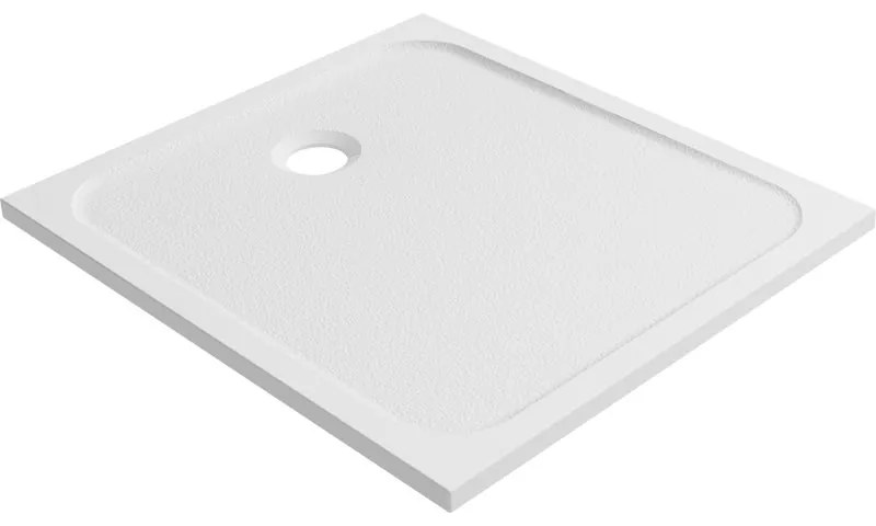 Piatto doccia SENSEA in resina EASY bianco L 80 x L 90 x H 3 cm lucido