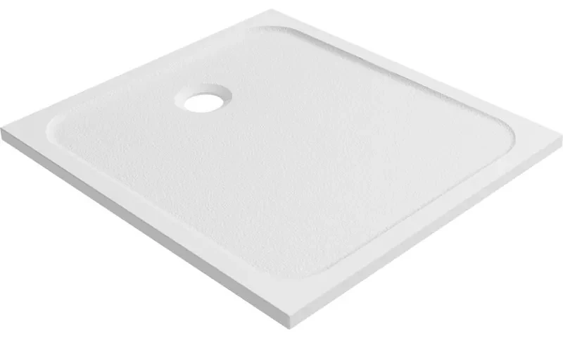 Piatto doccia SENSEA in resina EASY bianco L 80 x L 90 x H 3 cm lucido