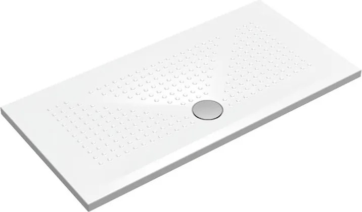 Piatto doccia in ceramica PUNTO bianco L 140 x L 70 x H 3.5 cm lucido