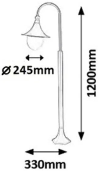 Rabalux 8247 - Lampada da esterno KONSTANZ 1xE27/100W/230V
