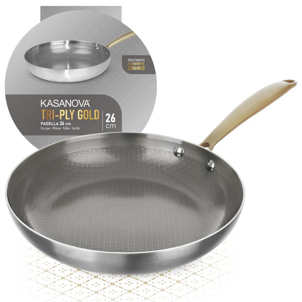 Padella 26 cm triplo strato Tri Ply - Gold