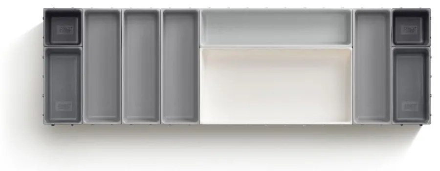 Organizzatore per cassetti variabili grigio Blox - Joseph Joseph