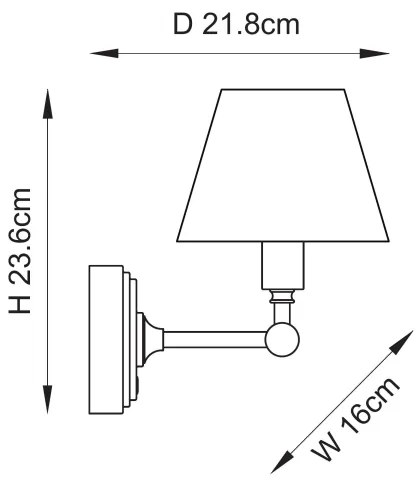 Endon 114827 - LED Dimmerabile ricaricabile muro lampada BURLEY LED/1,5W/5V ottone/blu