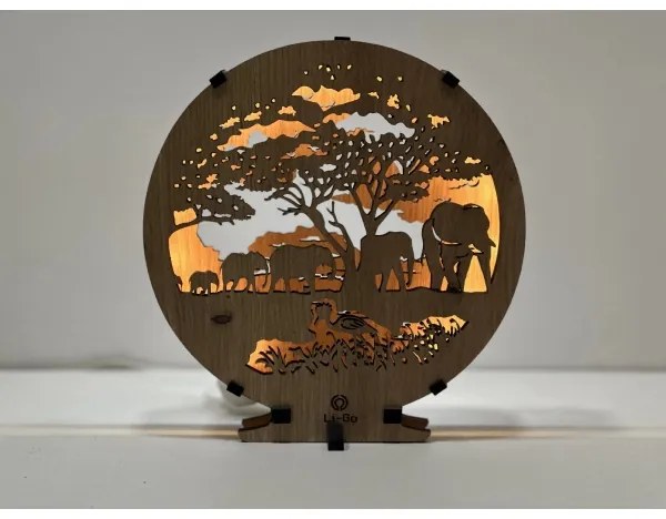 Li-Go 23610/DUB2 - Lampada decorativa da tavolo dimmerabile a LED LED/12W/230V 20x22 cm rovere