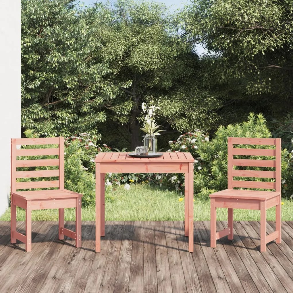 Set Bistrot Da Giardino 3 Pz İn Legno Massello Di Douglas /