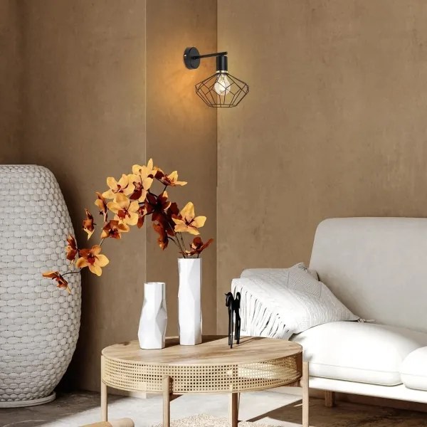 Rabalux 71064 - Applique FRAN 1xE27/40W/230V diametro 20 cm nero