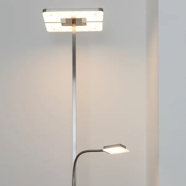 Eglo 33182 -Lampada da terra dimmerabile a LED SOLANO 1xLED/26W/230V+1xLED/3,2W cromo