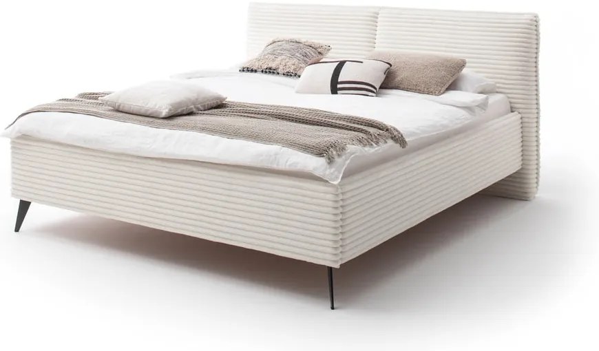 Letto matrimoniale imbottito beige rete non inclusa 160x200 cm Matera – Meise Möbel