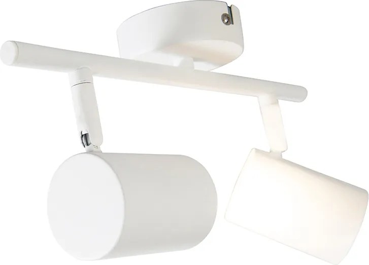 Faretto moderno bianco con 2 lampadine GU10 WiFi regolabili - Jeana