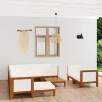 Set Divani da Giardino 10 pz con Cuscini in Massello di Acacia cod mxl 39331