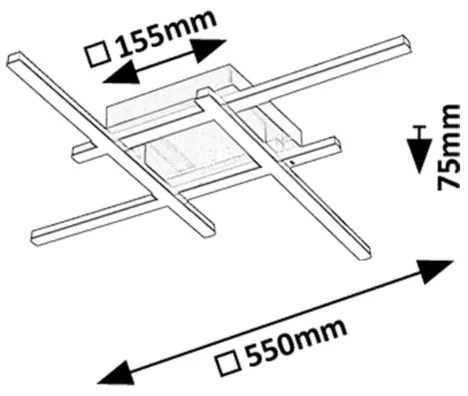 Rabalux 71398 - Plafoniera a LED DEMIR LED/24W/230V 4000K