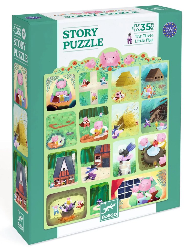 Story puzzle - Tre porcellini - 35 pezzi