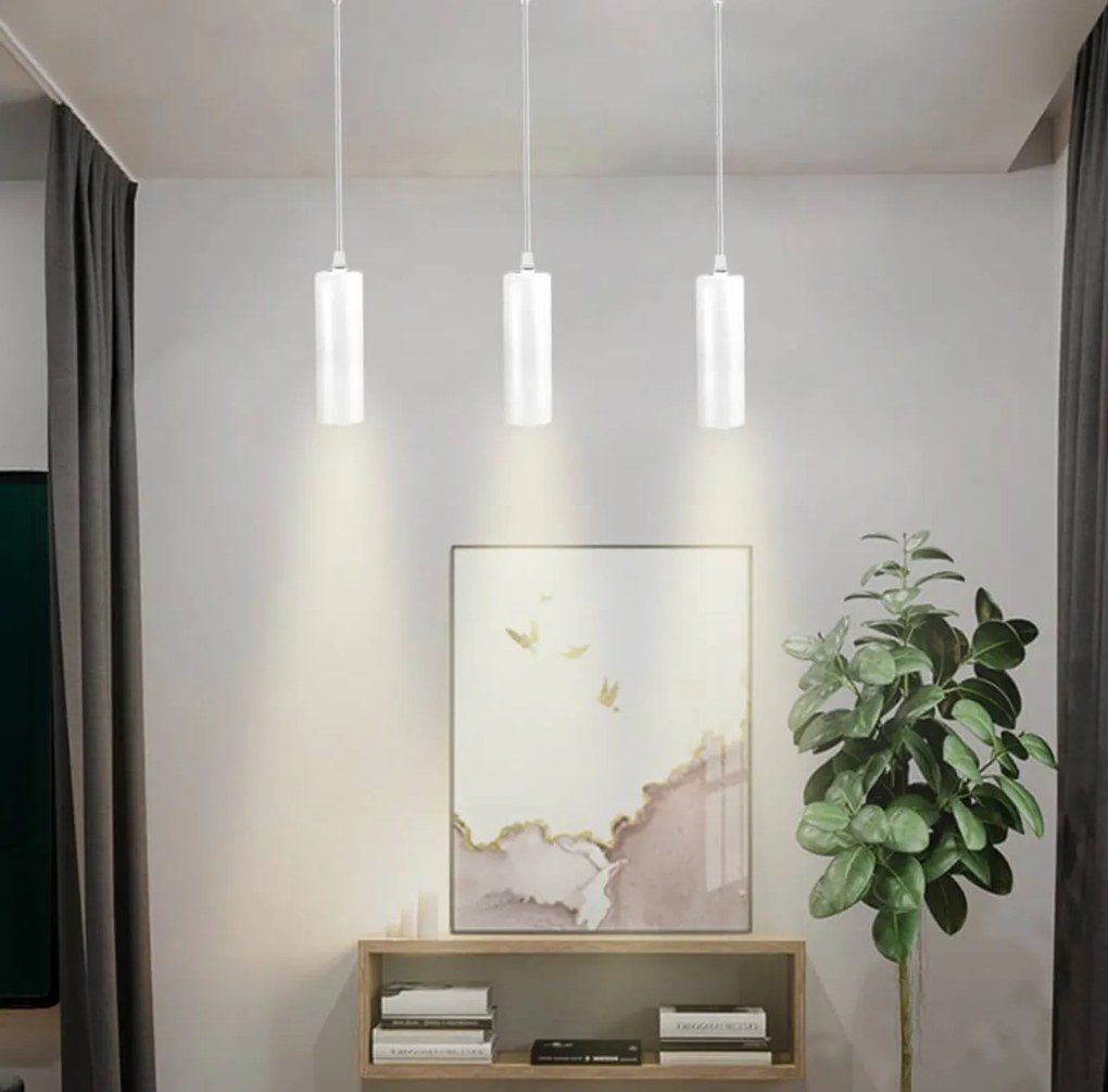 Lampada a Sospensione GU10 per Binario Monofase - Bianca