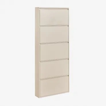 Scarpiera In Acciaio Logan Tapioca Beige & 5 Porte - Sklum