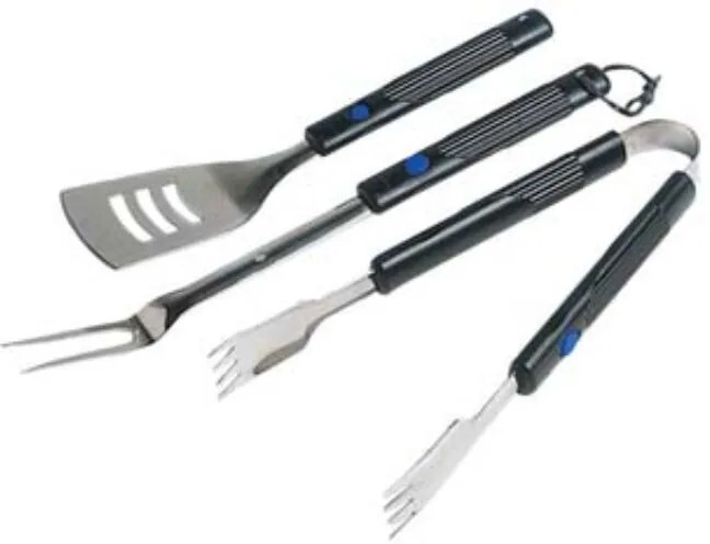 SET UTENSILI PER BARBECUE PZ.3 CON MANICI ALLUNGABILI IN BACHELITE set pz.3 CAMPINGAZ