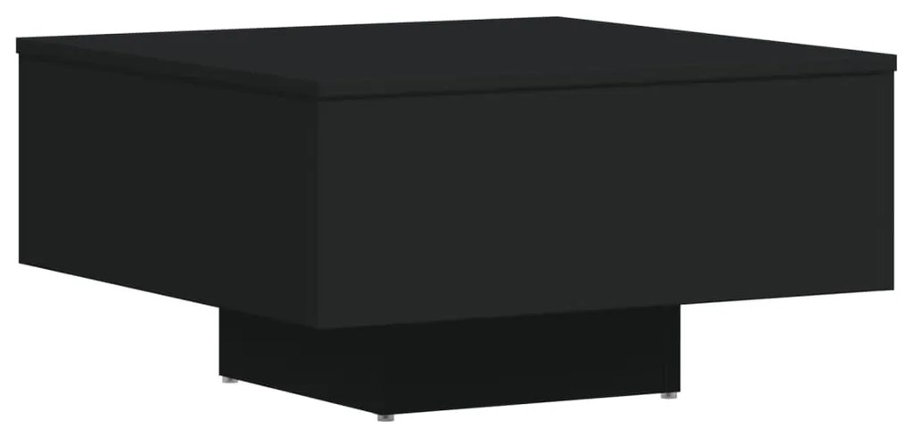 Tavolino da salotto nero 60x60x31,5 cm in legno multistrato