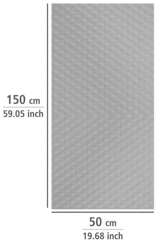 Tappetino antiscivolo grigio per cassetti, 150 x 50 cm - Wenko