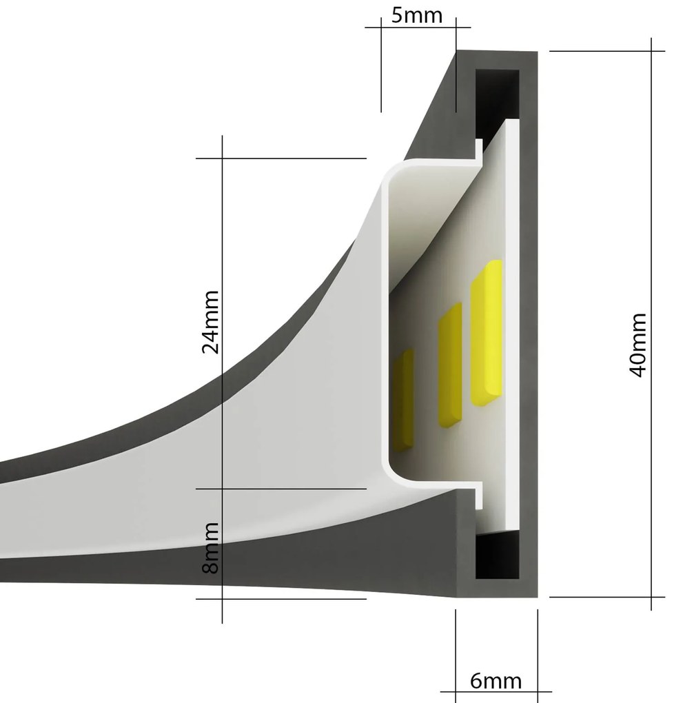 SOLLUX LIGHTING Lampada LED a sospensione Rio 78, orizzontale, 3.000 K, bianco