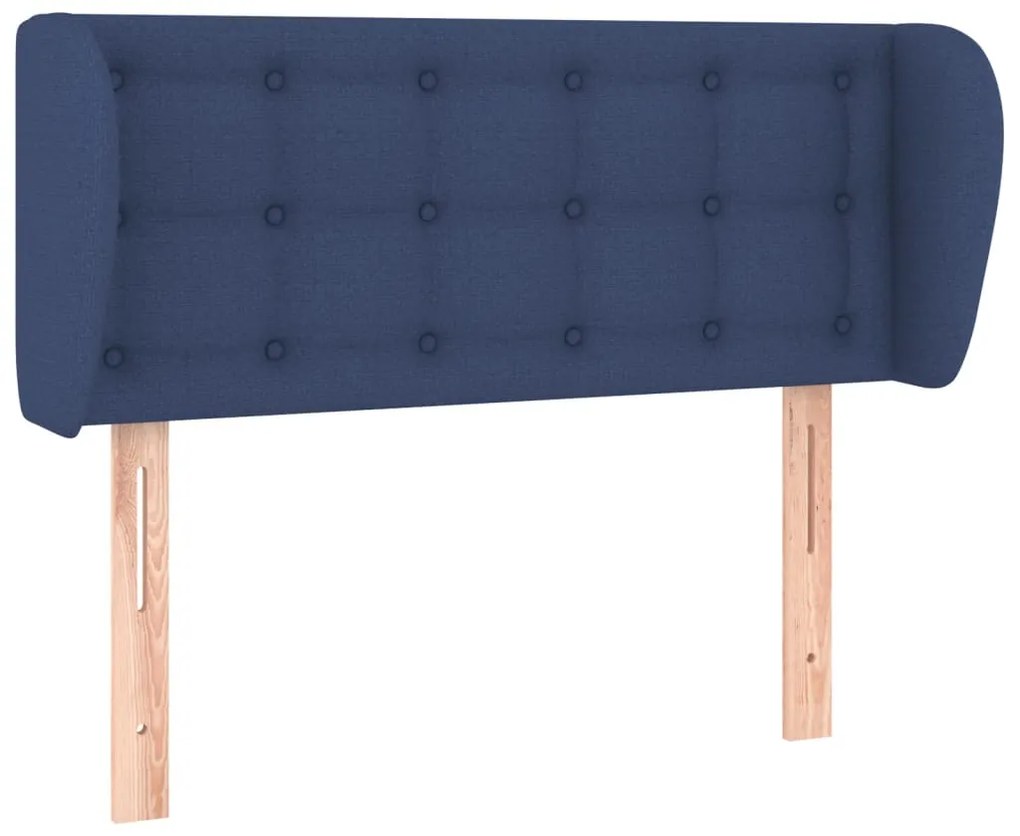 Testiera ad orecchio blu 83 x 23 x 78/88cm in tessuto