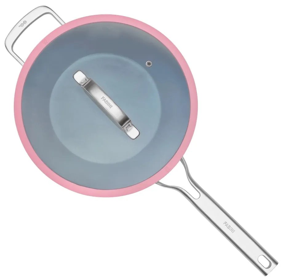 Padella wok con coperchio/con superficie in ceramica ø 28 cm Meda 3.0 – FABINI