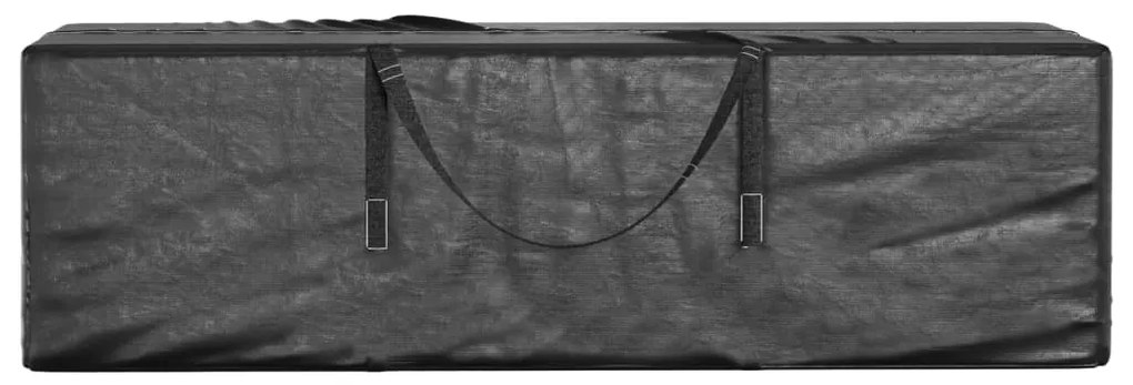 Borse porta cuscini giardino 2pz nere 135x40x55 cm polietilene
