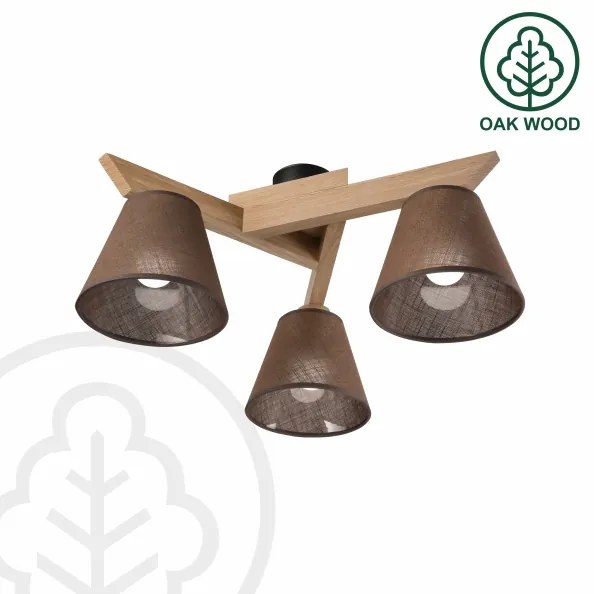 Brilagi - LED  Lampadario a plafone ANTHONY 3xE14/40W/230V quercia/marrone