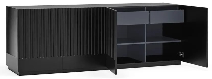 Cassettiera nera , larghezza 200 cm Doric - Teulat