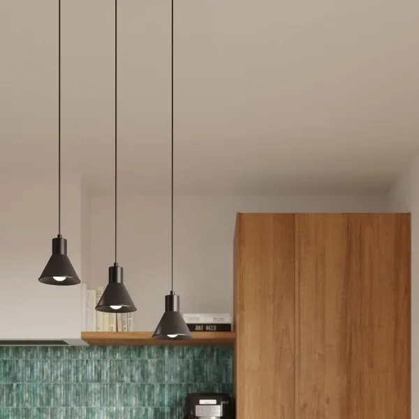 Sollux SL.0985 - Lampadario su filo TALEJA 1xE27/60W/230V nero