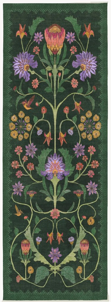 Passatoia a pelo corto lavabile Protea by Iris Apfel