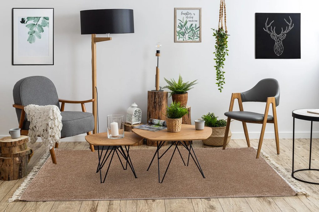 Tappeto BERBER 9000 beige Frange berbero marocchino shaggy