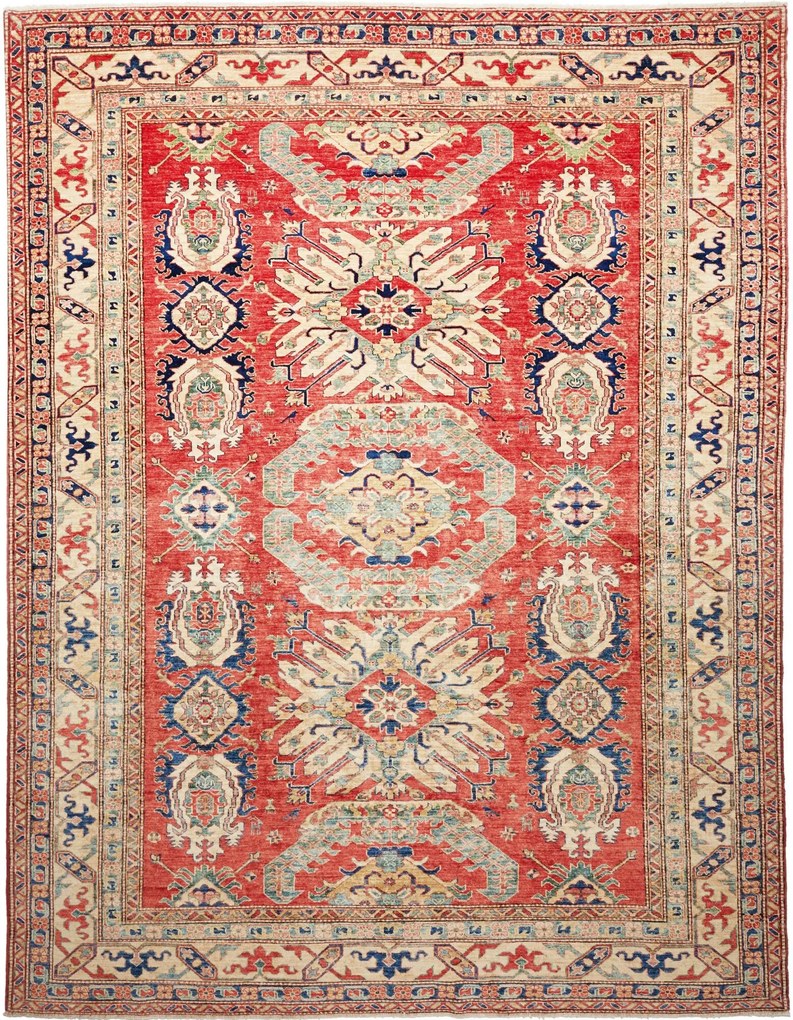 Kazak Tappeto 240 x 310 Rosso (Pakistan) Annodato A Mano