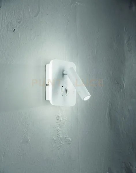 Applique sella quadrato bianco led 3000k 730lm 9w orientabile