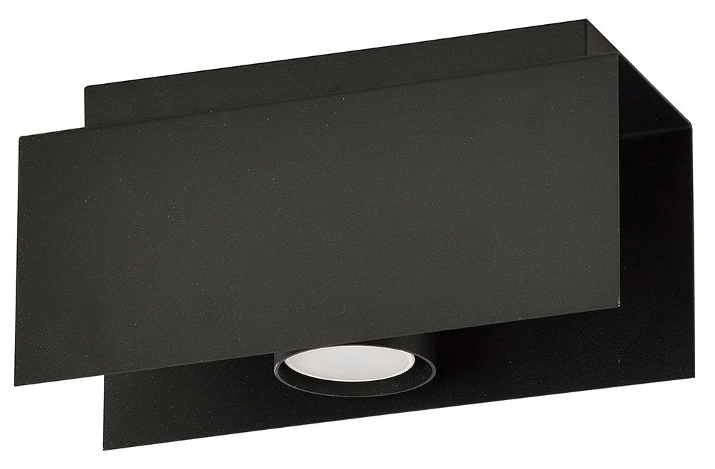 Plafoniera Moderna 1 Luce Cassiopea In Acciaio Nero