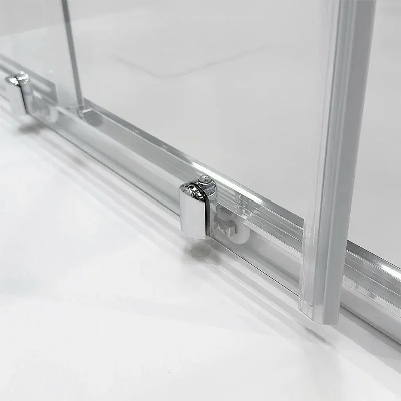 Box doccia 3 lati 80x100x80 cm doppio scorrevole trasparente Tay