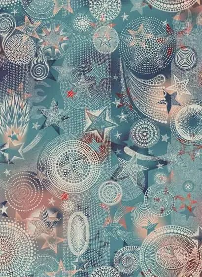 Jean Paul Gaultier Carta da parati Etoiles - Bleus