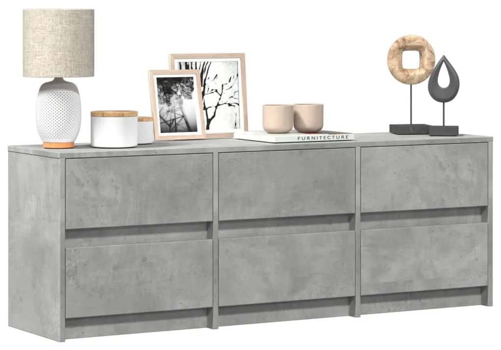 Mobile Porta Tv Con Led Grigio Cemento 140x34x50cm Truciolato /