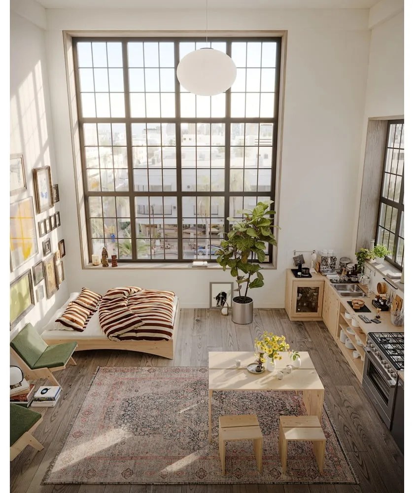 Sgabello di colore naturale in pino massiccio Join-In – Karup Design