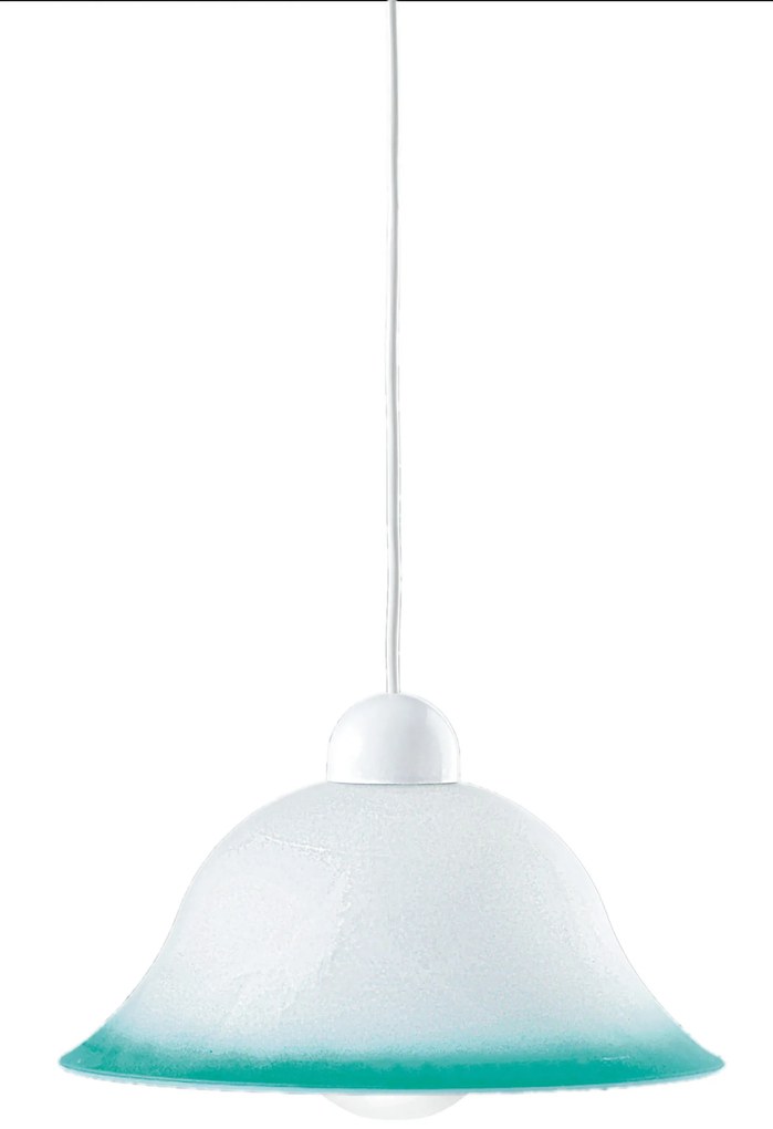 Lampadario Sospensione Settecento Henging Colore Bianco Verde 60W