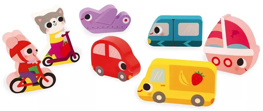Puzzle a incastro 3D - Mezzi di trasporto